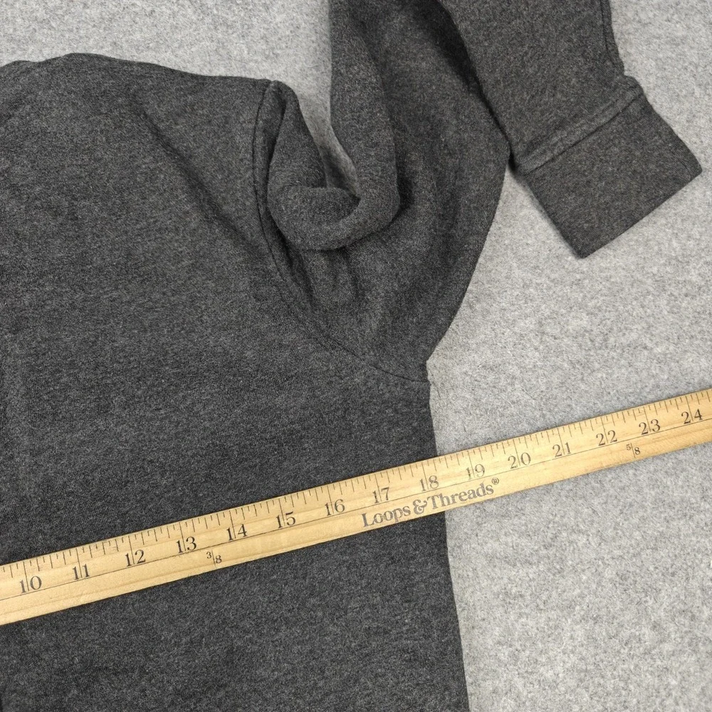 Lululemon Sweatshirt Womens 4 Gray Fleece Side Zip Pocket Crewneck Pullover